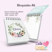 Bloquinho Floral Green Cute Corte