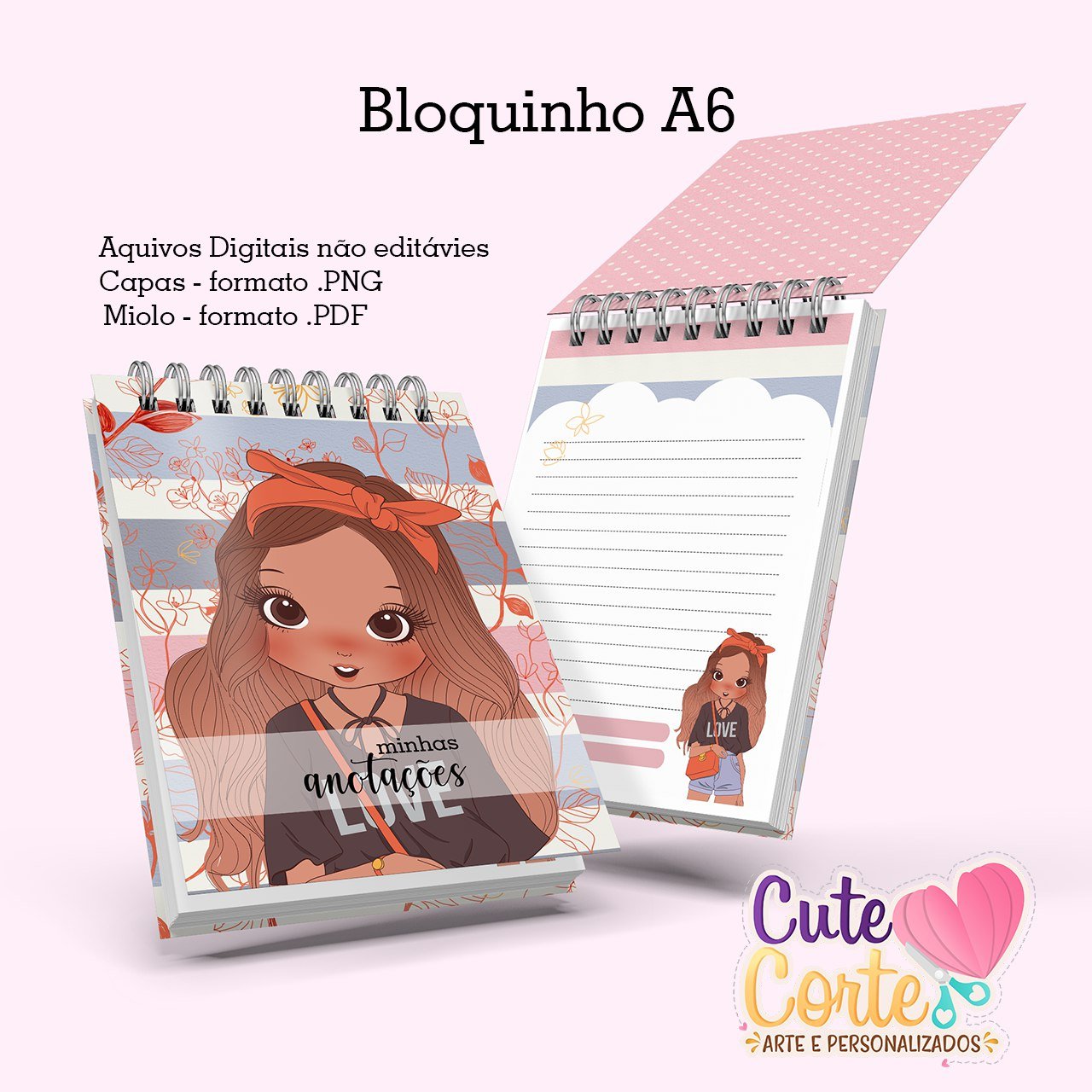 Brinde_bloquinho_Pretty-Girl-2_Cute-Corte Bloquinho Pretty Girl 2 Cute Corte - Imagem 1
