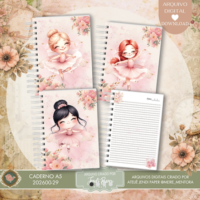 Caderno A5 Bailarinas