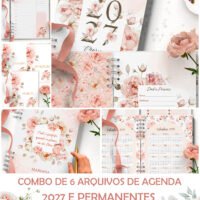Combo 6 Agendas e Permanente com e Sem Horários Refúgio