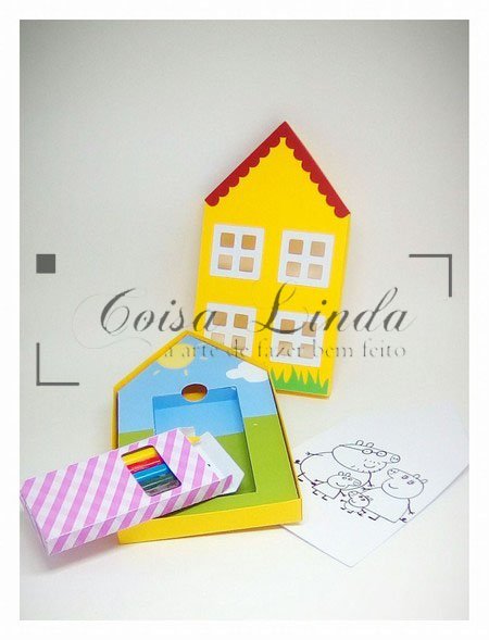 Caixinha-Para-Kit-Colorir-Peppa Caixinha para Kit Colorir Peppa - Imagem 1