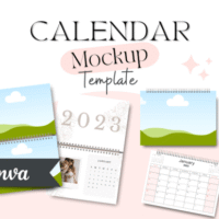 Calendar Canva Mockup Calendar Canva