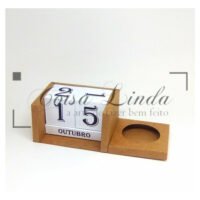 Calendário Infinito com Espaço para Mini Suculenta Natural