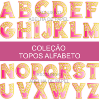 Coleção Topos de bolo Alfabeto Arabesco