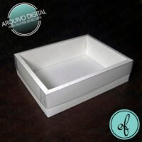 Arquivo de corte caixa Borda Dupla Tampa Ext Acetato 12x9x3,5cm 1