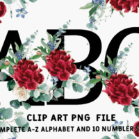 Floral Alphabet Sublimation