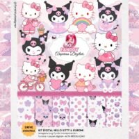 Kit Digital Hello Kitty e Kuromi