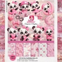 Kit Digital Pandinha Rosa 3D