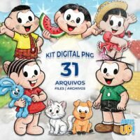 Kit Digital Turma da Monica Aquarela