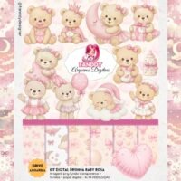 Kit Digital Ursinha Baby Rosa