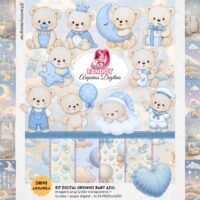 Kit Digital Ursinho Baby Azul