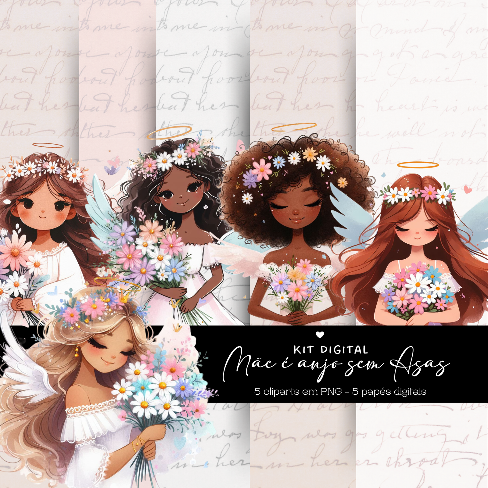 Kit-11-Mae-e-Anjo-sem-Asa Kit 11 Mãe É Anjo Sem Asa - Imagem 1