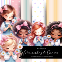 Kit 12 Meninas de Oracão 1