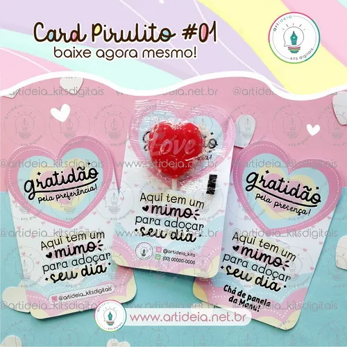 Kit-Digital-ART-IDEIA-Card-Pirulito Card Pirulito - Imagem 1