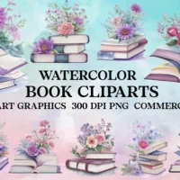 Kit Digital Book Cliparts Clipart Bundle