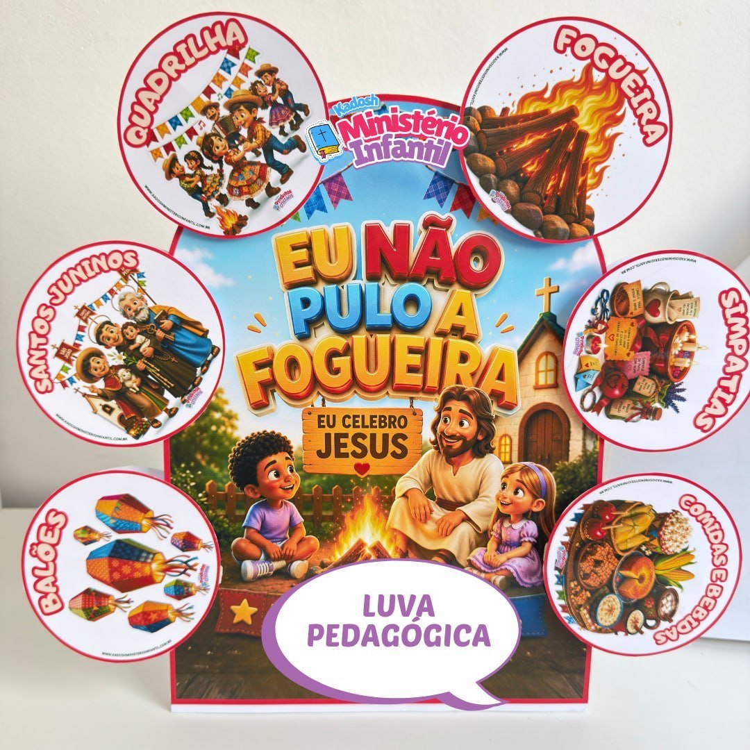 Kit-Digital-Luva-Pedagogica-FESTA-JUNINA-CRISTA Festa Junina Kit Digital Luva Pedagogica Cristã - Imagem 1