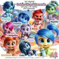 Kit Digital Papelaria Personalizada PNG Bebês Divertidamente