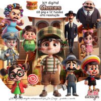 Kit Digital Papelaria Personalizada PNG Chaves