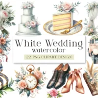 Kit Digital Wedding Timeline Clipart Bundle