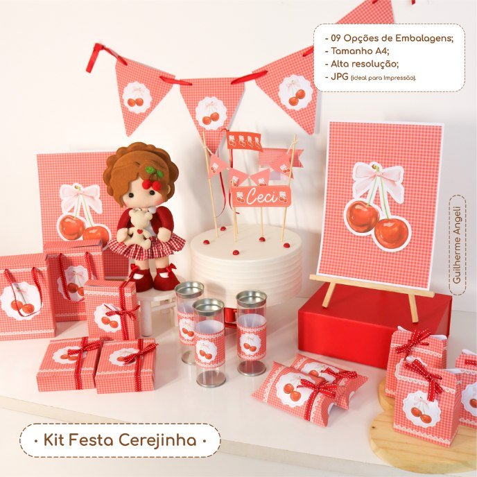 Kit-Festa-Cerejinha Kit Festa Pronta Cerejinha - Imagem 1