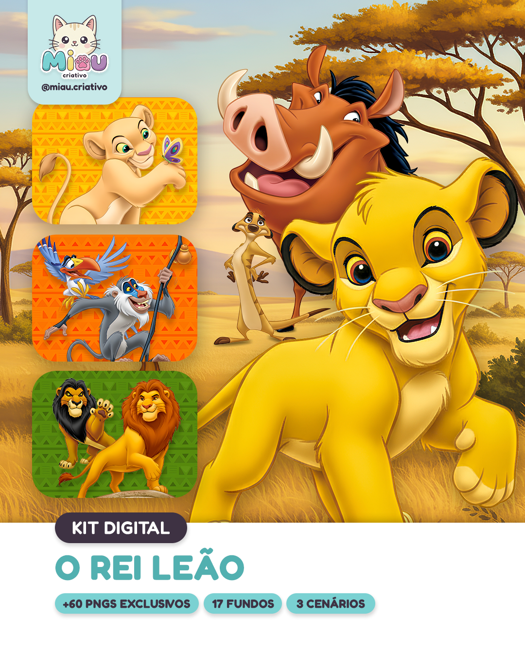 Kit-digital-O-Rei-Leao Kit Digital O Rei Leão - Imagem 1