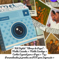Lembranças Dia dos Pais com Fotos e Versículos Na Caixinha Ou No Envelope Personalizado Polaroid, + Cartão + Tags