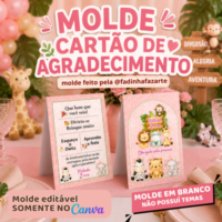 Molde Tag Cartão de Agradecimento