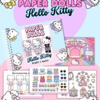 Pack Paper Dolls Colorida Hello Kitty