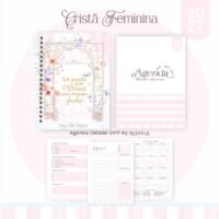 Pack Encadernação , Agenda, Planner, Calendário 3) Coleção Feminina