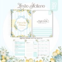 Pack Encadernação , Agenda, Planner, Calendário 4) Limão Siciliano