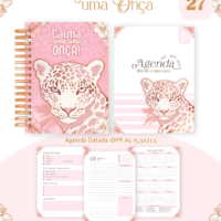 Pack Encadernação , Agenda, Planner, Calendário 6) Calma Como Uma Onça