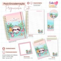 Bloquinho A6 Preguicinha Cute Caderno Pautado A + + Extras