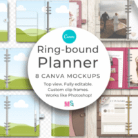 Ringbound Planner Mockup For Canva