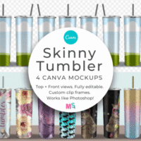 Skinny Tumbler Mockup For Canva