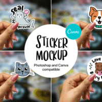 Sticker Mockup Canva