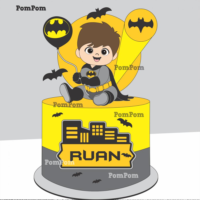 Topo de Bolo Batman Baby