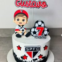 Topo de Bolo Futebol Menino São Paulo