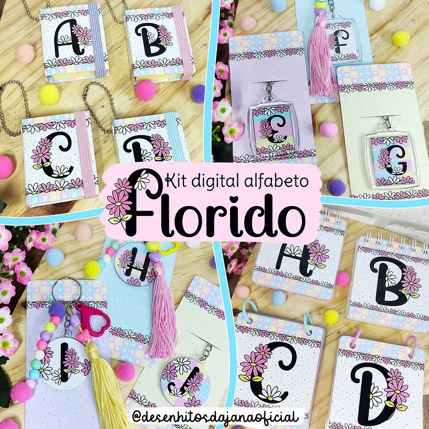 kit-digital-Alfabeto-Florido Kit Digital Alfabeto Florido - Imagem 1