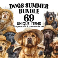 Kit Digital Dogs Summer