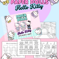 Livro de Colorir Coleção Paper Dollls Hello Kitty