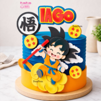 Topo de Bolo Goku Iago