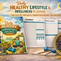 Daily Healthy Lifestyle Wellness Planner