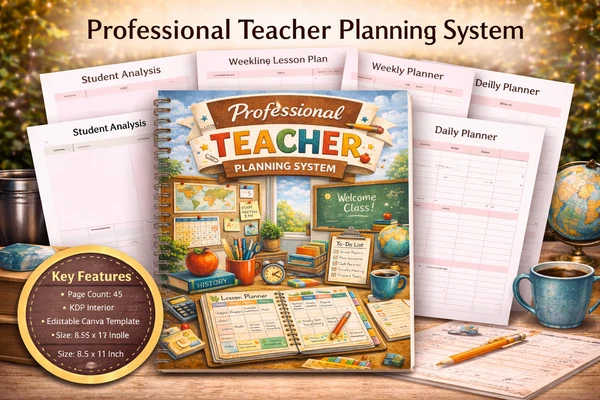 00660_Professional-Teacher-Planning-System-Planner Professional Teacher Planning System Planner - Imagem 1