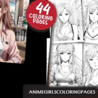 Anime Girls Coloring Pages
