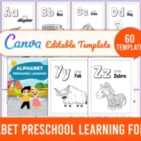 Alphabet Preschool Learning For Kids Planner