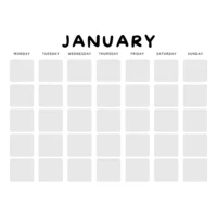Blank Monthly Calendar Bundle／file