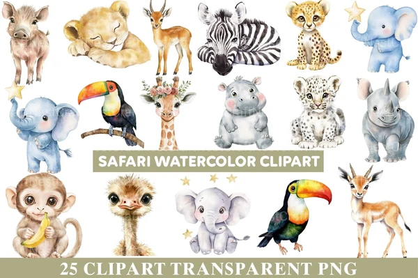 0192-Safari-Clipart Safari Clipart - Imagem 1
