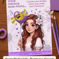 Artes Cartões para Mimo + Painel “você Merece …”agosto Lilás