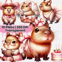Cute Capybara Blush Pink