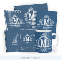 Alfabeto Menino Pack Baby Caderneta + Mesversário + Memórias + Cartão Sus
